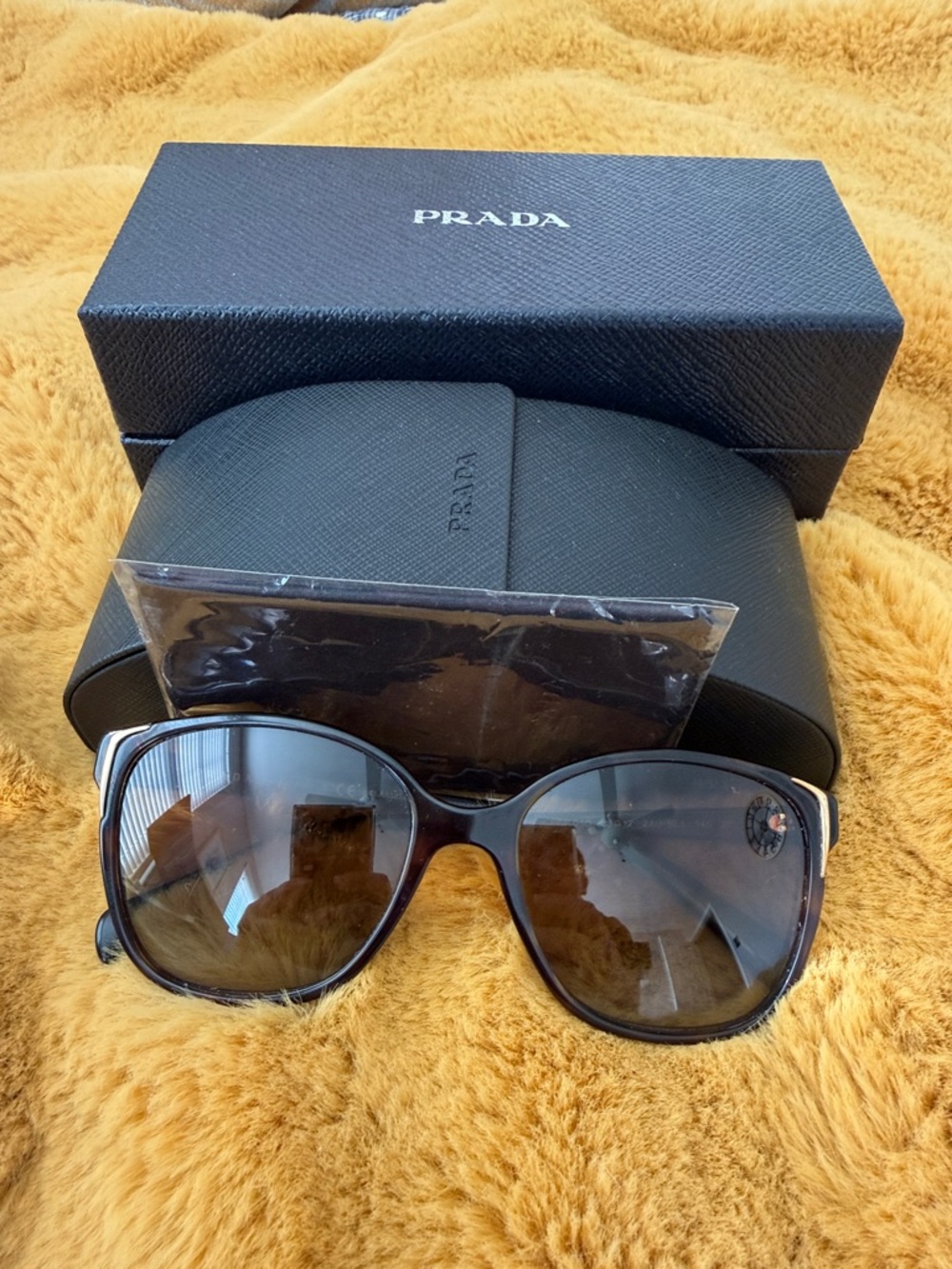 Prada Women's Oversized Sunglasses in Brown Gradient